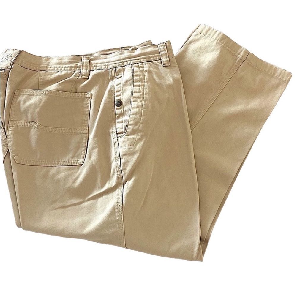 36x27 The Territory Ahead Flat Front Pant Durable Cotton Khaki Pant, Dark Wheat